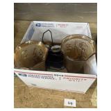 Lot: Marigold Glassware & Cobalt Shaker