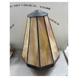 Lead Glass Slag Panel Lamp Shade