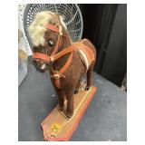 1930-1950 Felt Rocking Horse Figurine