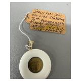 Italy 500 Lire Coin / 14K Gold Bale Pendant