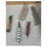 Folding Knives and Sheath Lot