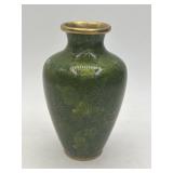 5-Inch Green Cloisonnï¿½ Vase