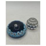 Swarovski Crystal and Millefiori Paperweights