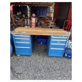 Lista Blue Tool Chest Workbench, 72x39x30in