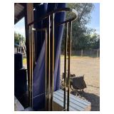 Metal and Glass Display Shelf, 40x81 Inches