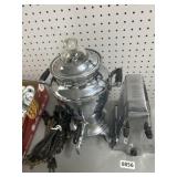 Chrome Samovar and Toaster Set with Cords