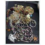 Costume Jewelry Lot, Brooches & Neck