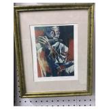 Framed 12 x 15 Flute Player Art Print