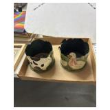 Hand-Painted Metal Planters