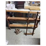 Wooden Wall Shelf and Bookend Set