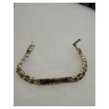 10K Gold Textured Link Bracelet, 20g