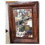 Wood Framed Wall Mirror, 18 x 24 1/2 Inches