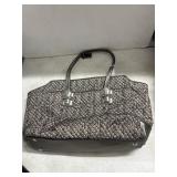 Coach Metallic Fabric and Leather Tote Bag