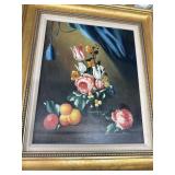 Oil on Canvas Floral Still Life, 23x28 Framed