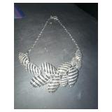 Talbots Rhinestone Leaf Motif Necklace