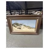 Terry L. Puckett Framed Beach Landscape Painting 3