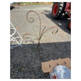 Decorative Wrought Iron Scrollwork Garden Stand