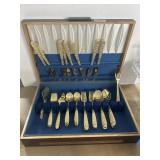Fujicut Stainless Gold Flatware Set Japan