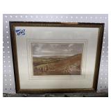 Framed Equestrian Hunting Theme Print, 14x16