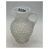Clear Hobnail Glass Pitcher, 6 Inch