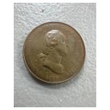 George Washington Bronze Peace and Friendship Meda