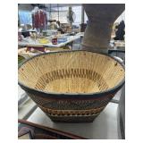 Handwoven Decorative Basket, 18 Inch Diameter