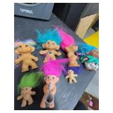 7 Assorted ACE Novelty Troll Dolls