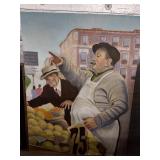 30x40 painting Schwimmer Market Vendor Painting