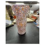 Hand-Blown Art Glass Vase, 10 Inch