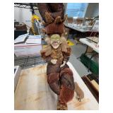 Large Harlequin Porcelain Masked Doll