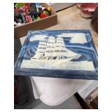 9x12 Marbled Box with Ship Relief Lid
