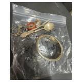 Costume Jewelry and Flatware Lot