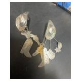 Western-Themed Dangling Hat Earrings