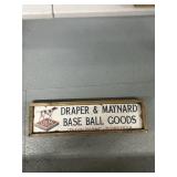 Draper & Maynard Baseball Goods 25x8" Box Sign