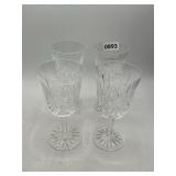 4 Waterford Lismore Crystal Wine Glasses