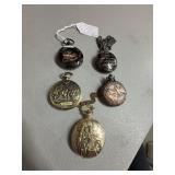 5 Mixed Pocket Watches, Strada Unitron and More