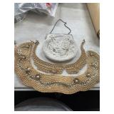 Beaded Purse and Faux Pearl Collar Lot