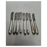 8 Small Butter Knives with Sterling Handles