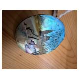 Russian Hand-Painted Silver Brooch