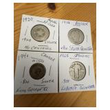 Silver World Coin Group: 19141940, 4 Coins