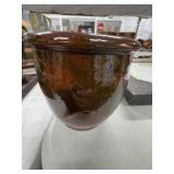 Glazed Redware Pottery Vessel