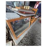 Rectangular Wall Mirror with Wood Frame