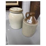 Two Piece Stoneware Crock and Jug Set