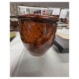 Glazed Redware Pottery Vessel