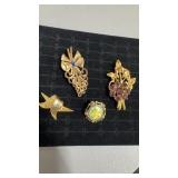 Four Vintage Brooches and Pins
