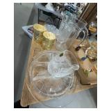 Crystal and Glass Pitchers, Bowls, V