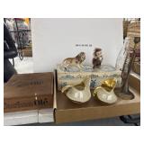Porcelain Figures, Creamer, Sugar, Coca-Cola Bottl
