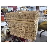 Wicker Basket with Handle, 16" Wide, 14" Tall