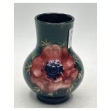 Moorcroft Anemone Pottery Vase 4 Inch