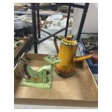 Brower Mfg Co Egg Scale and Hand Painted Metal Wat